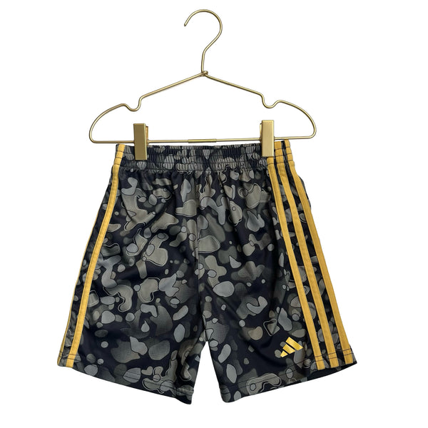 Adidas Black & Olive Graphic Camo Print Athletic Shorts - Size 6