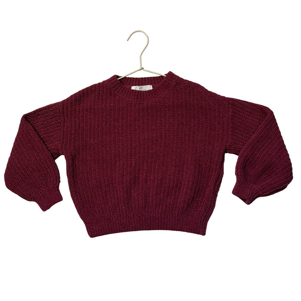 H&M Burgundy Chenille Sweater - Size 5-6