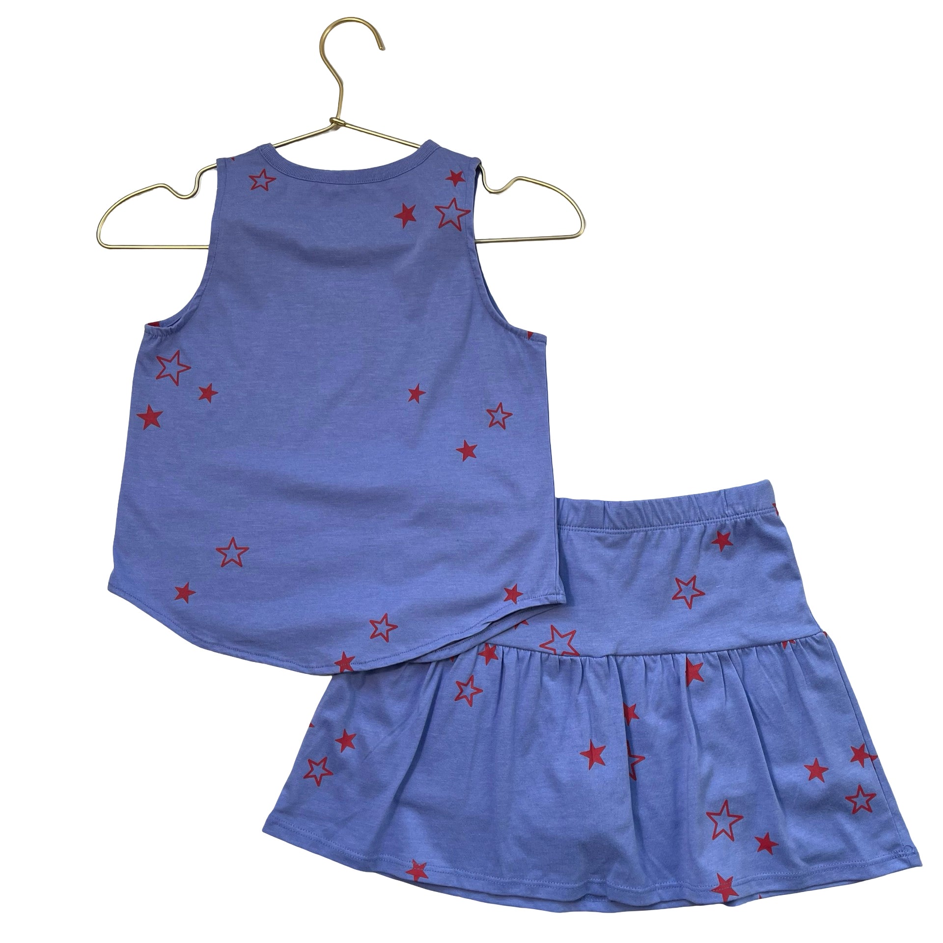 Chaser Purple & Red Star Tank & Skort Skirt - Size 8