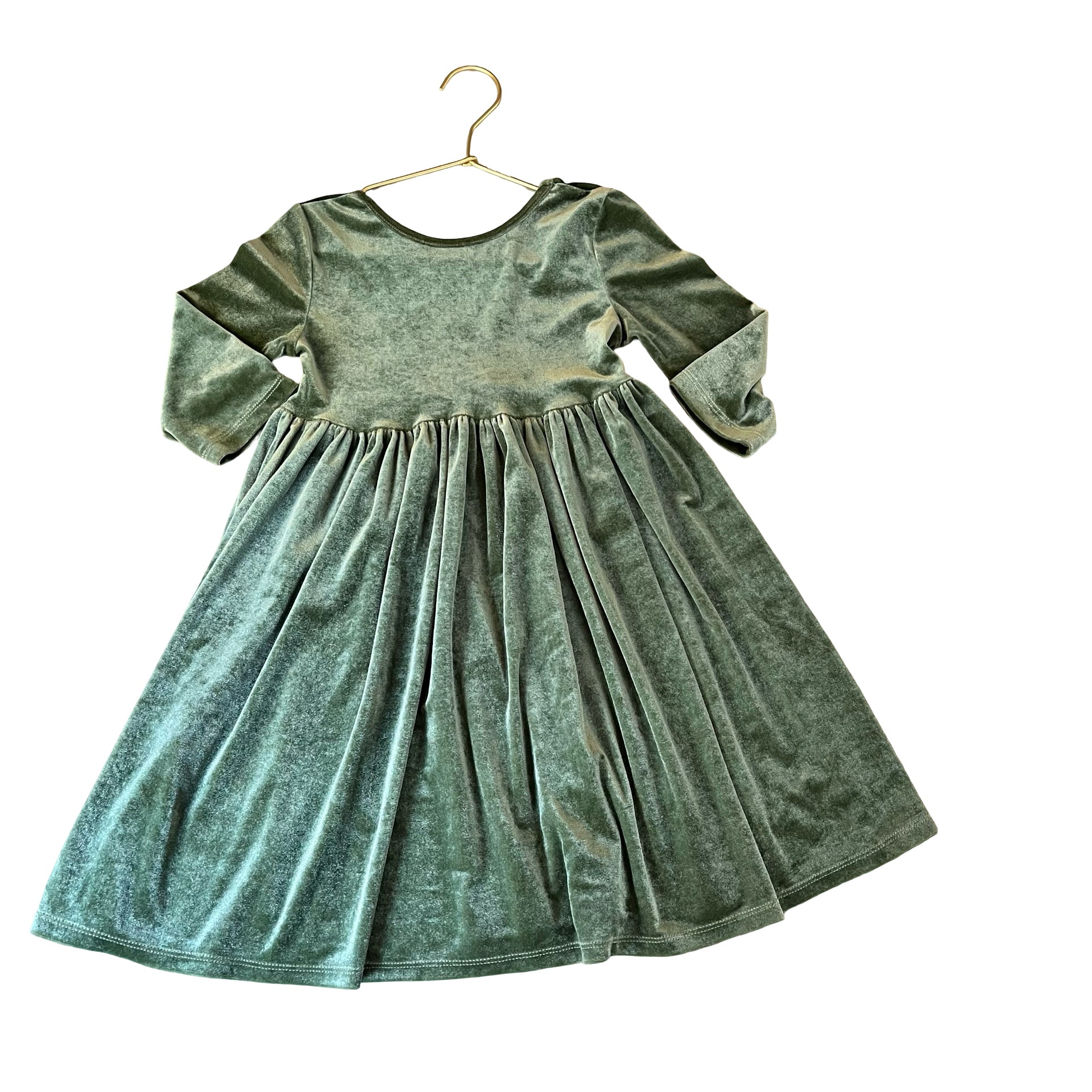 Mila & Rose Green Velour Dress - Size 5-6