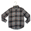 Janie and Jack Gray, Black, Brown Plaid Flannel - Size 6