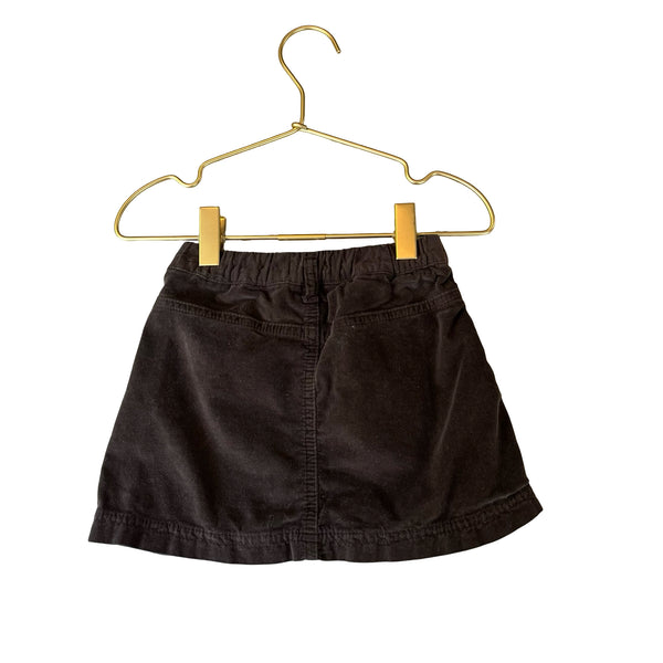 Zara Brown Velvet Skirt - Size 4