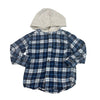 Carter's Blue & Ivory Plaid Flannel Hooded Shirt - Size 2T