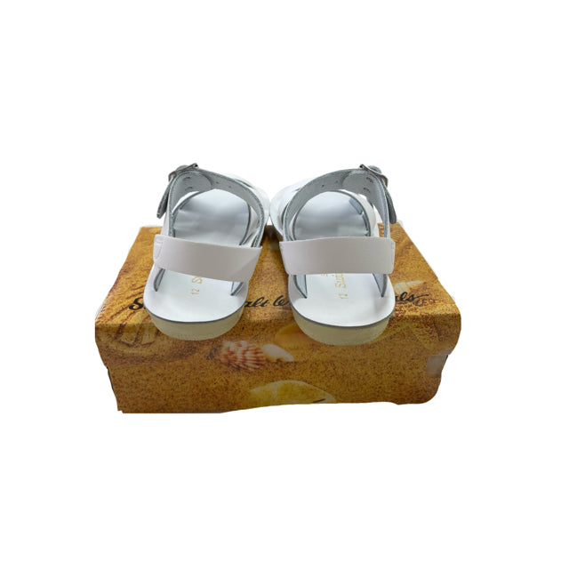 Sun San Swimmer White Leather Salt Water Sandals in Box - Size 12