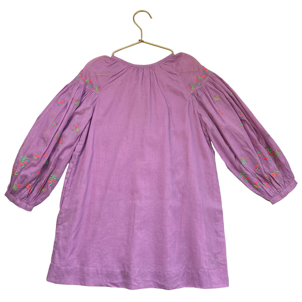 Nellystella Purple Embroidered Flower Dress - Size 6