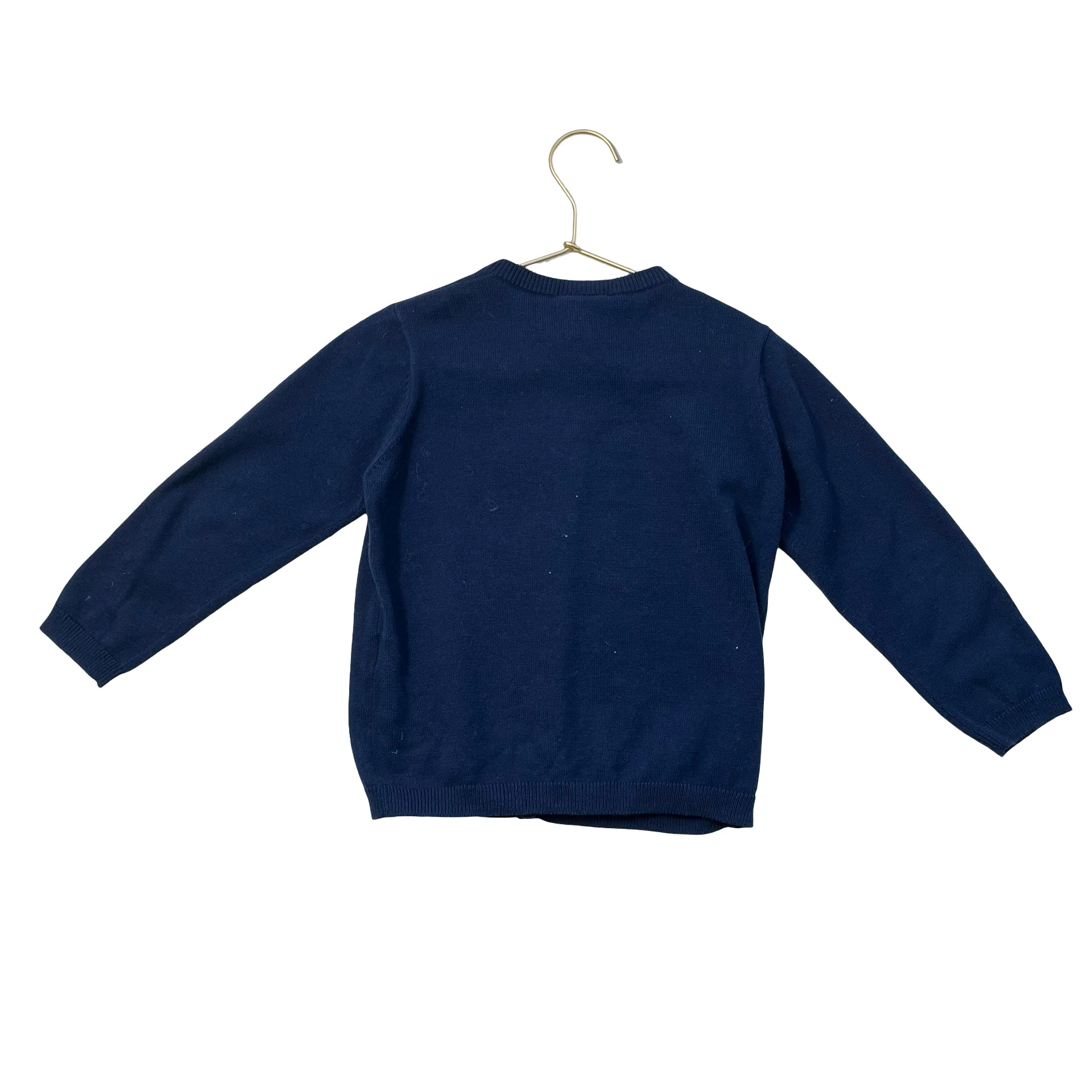 Little English Navy Cotton Cardigan Sweater - Size 4Y
