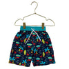 Floatimini Navy Tropical Crab Print Swim Shorts - Size 3T