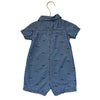Carter's Chambray Dog Print Button Down Romper - Size 18 Mo