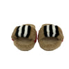 Burberry Hockley Icon Stripe Faux Fur Slides - Size 11 (UK 10 / EUR 28)