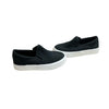 Children's Black Canvas Slip-On Sneakers - Size 8