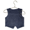 Kate Quinn Slate Blue Velour Vest - Size 18-24 Mo