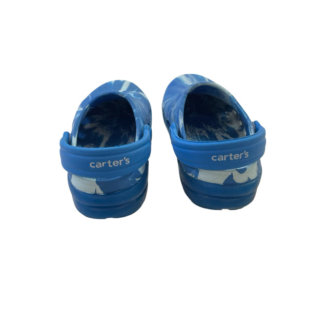 Carter's Blue & Ivory Watercolor Pattern Shoes - Size 8