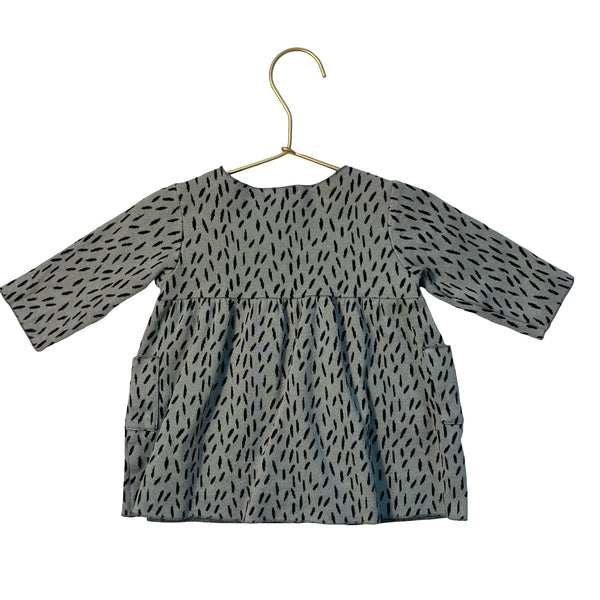 Play Up Gray & Black Pattern Cotton Knit Dress - Size 6 Mo
