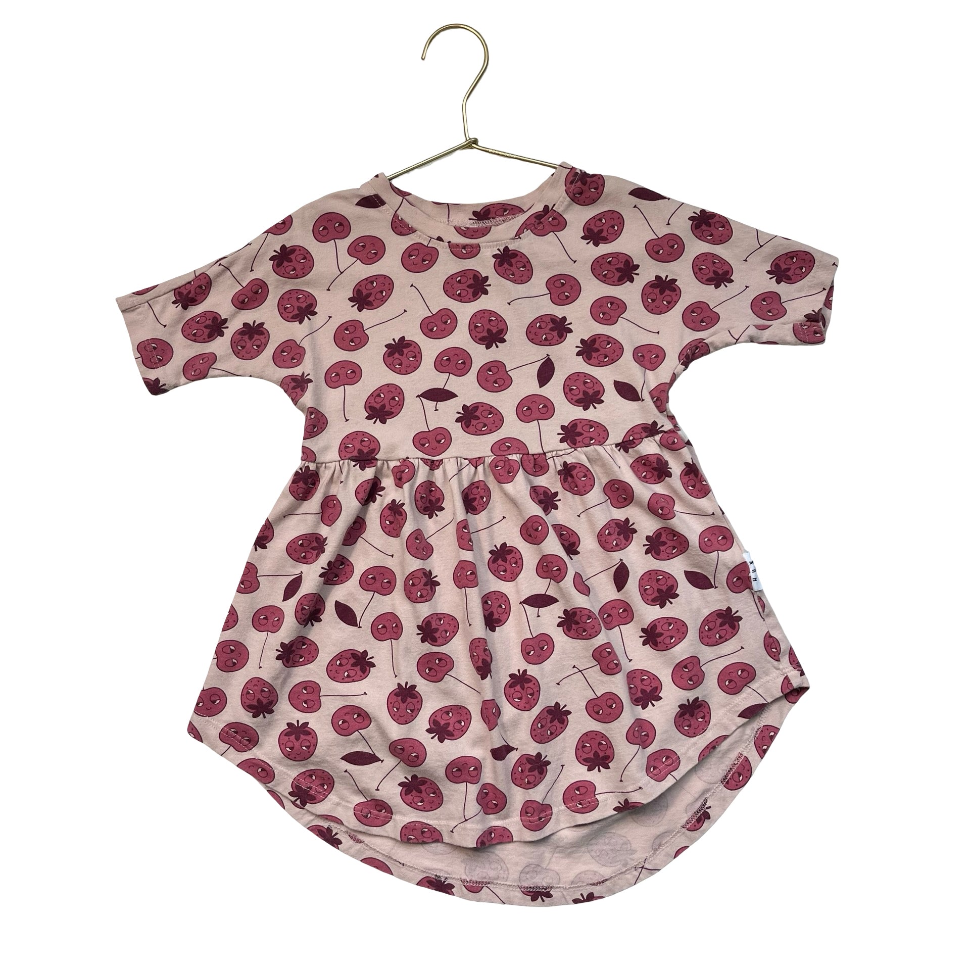 Hux Pink Strawberry & Cherry Print Dress - Size 4