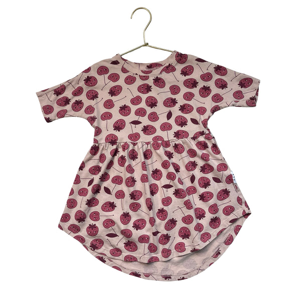 Hux Pink Strawberry & Cherry Print Dress - Size 4