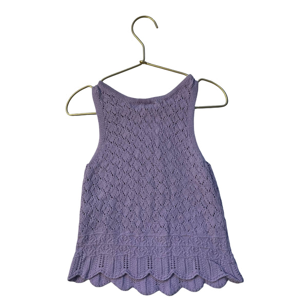 Zara Lavender Cotton Crochet Tank Top - Size 4-5