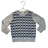 Seed Gray & Multi-Color Geo Pattern Cotton Sweater - Size 5