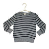 Crewcuts Gray & Navy Striped Elbow Patch Sweater - Size XXS 2-3