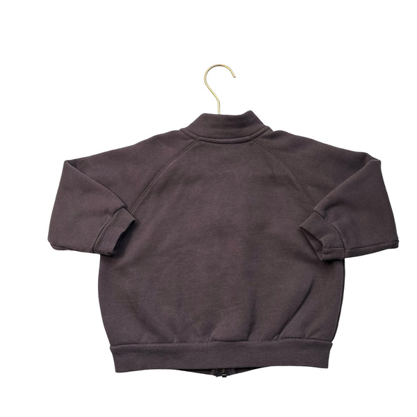 Zara Brown Zip-Up Sweatshirt - Size 3