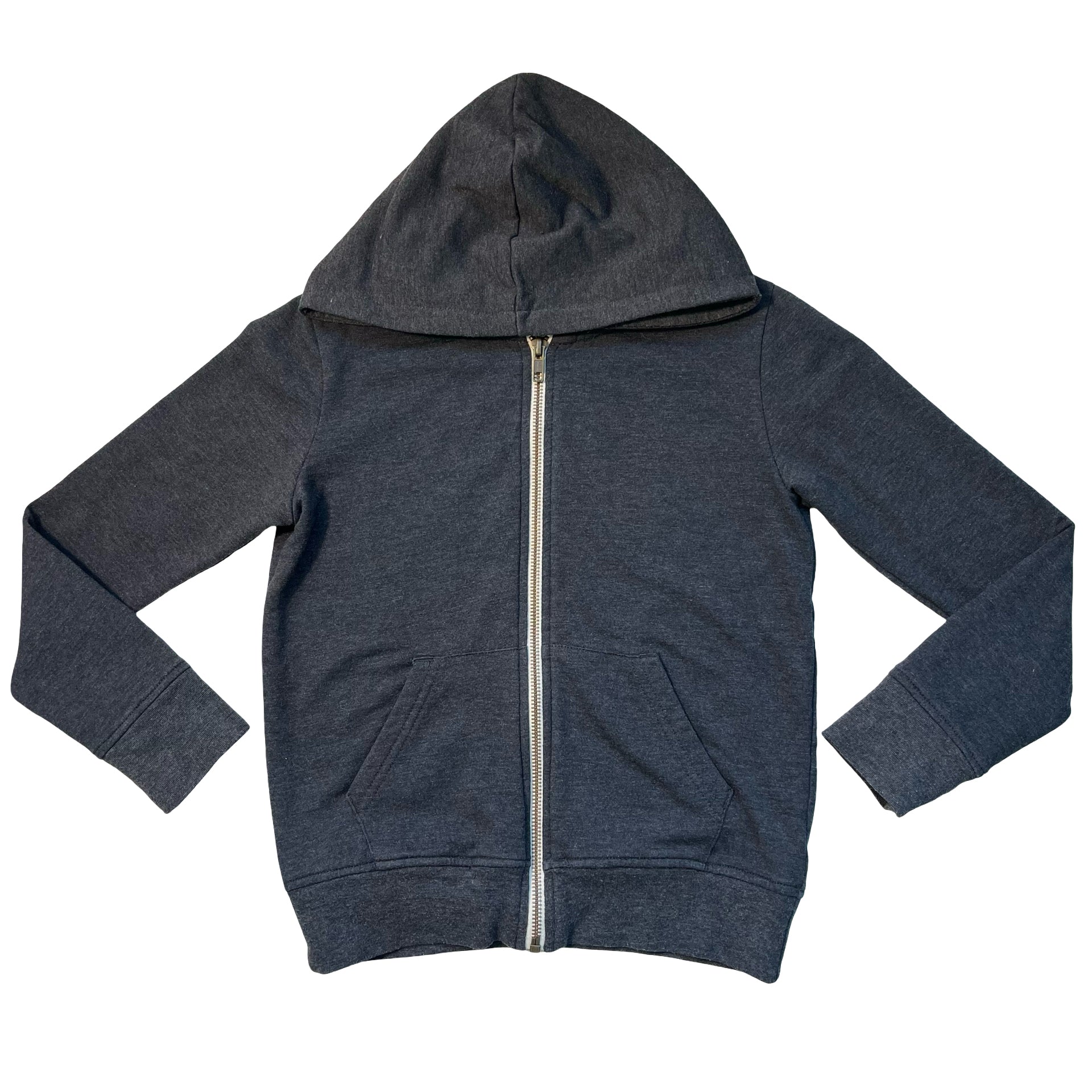 Tucker & Tate Dark Gray Zip-Up Hooded Sweatshirt - Size 7