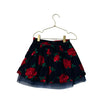 Janie and Jack Navy & Red Floral Velvet Skirt - Size 4