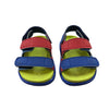 Native Blue, Red, Lime Velcro Sandals - Size 5 Estimated