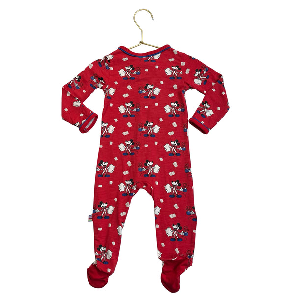 Magnetic Me x Disney Red Mickey Mouse Footed One-Piece PJs - Size 3-6 Mo