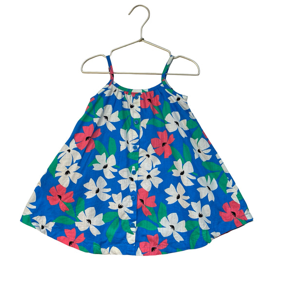 Hanna Andersson Blue Flower Print Dress - Size 3T