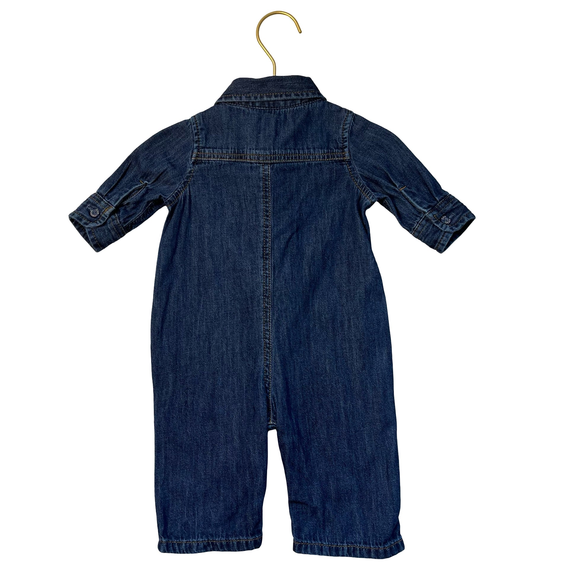 Baby Gap Denim One-Piece Jumpsuit - Size 0-3 Mo