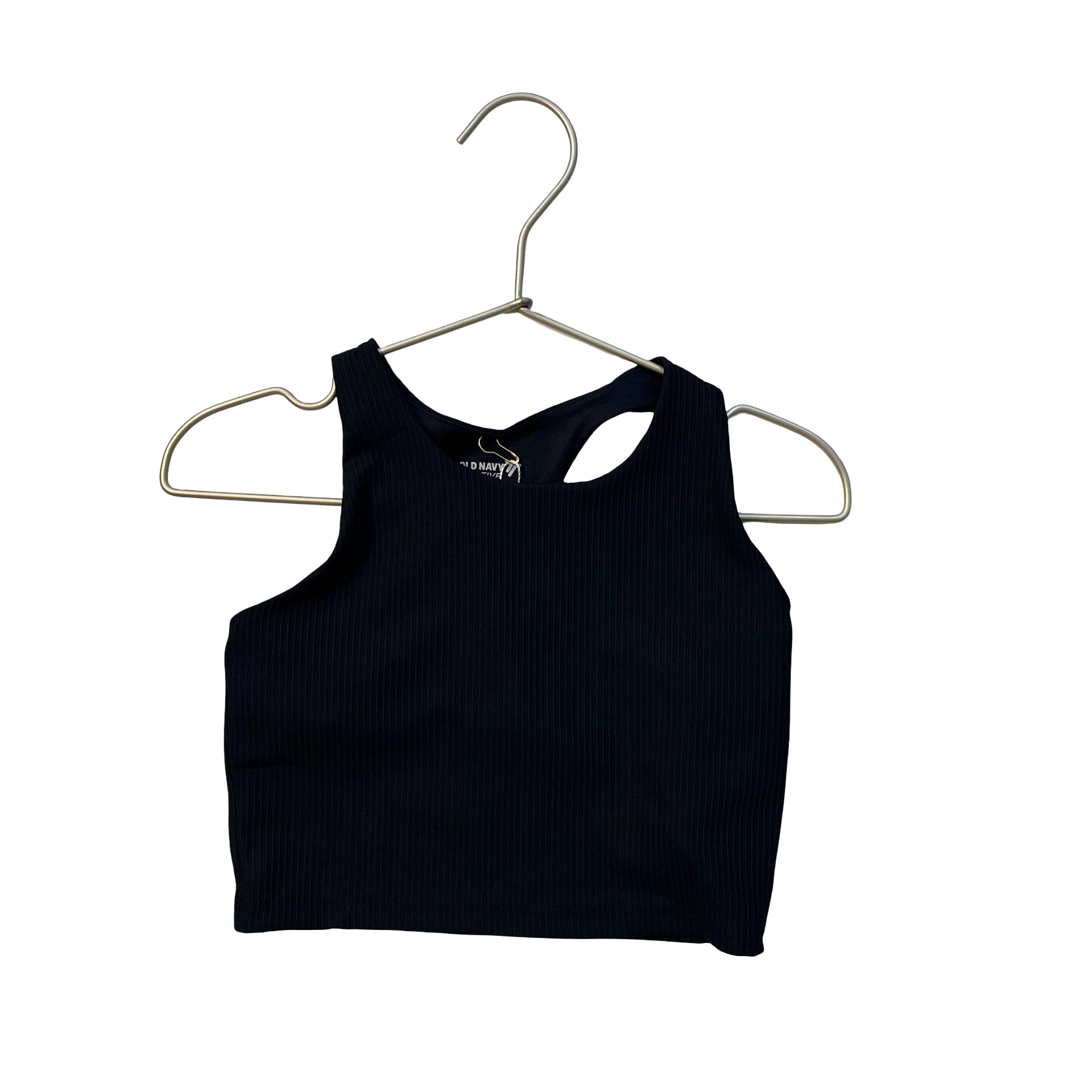 Old Navy Active Black Ribbed Athletic Tank - Size S 6-7