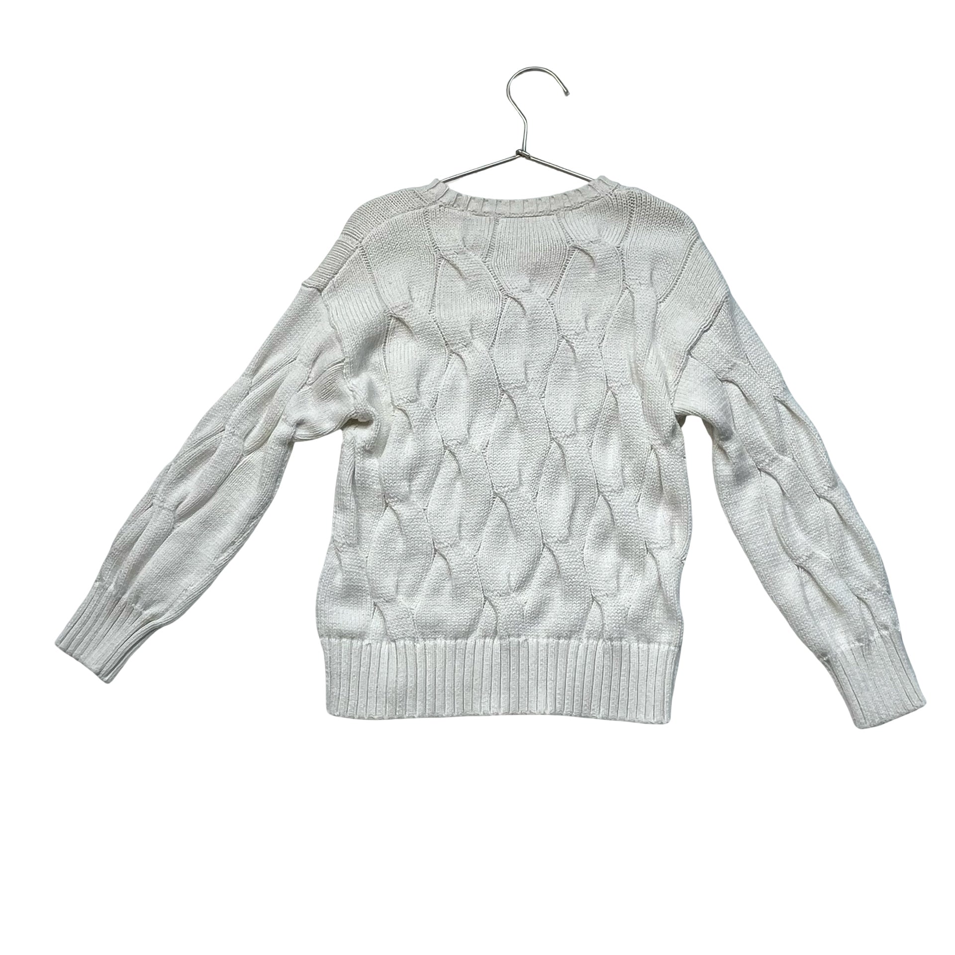Crewcuts Ivory Cotton Cable-Knit Sweater - Size XS 4-5