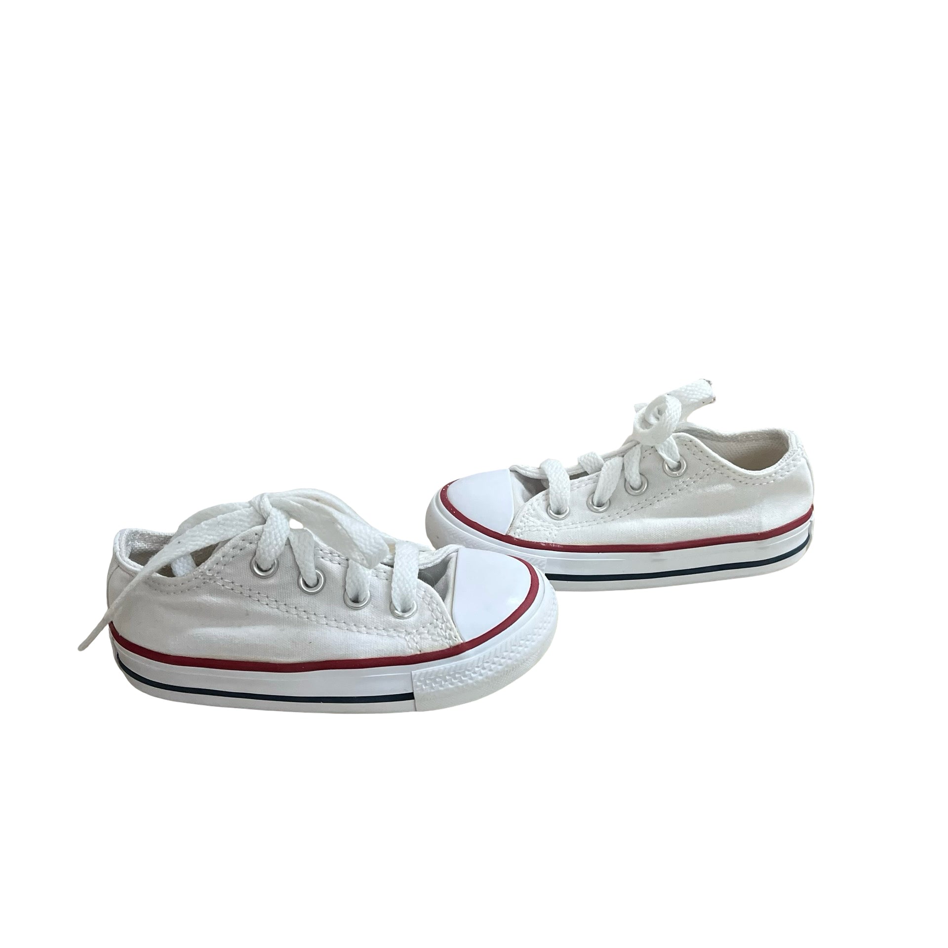 Converse All-Star White Canvas Sneakers - Size 6