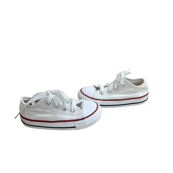 Converse All-Star White Canvas Sneakers - Size 6