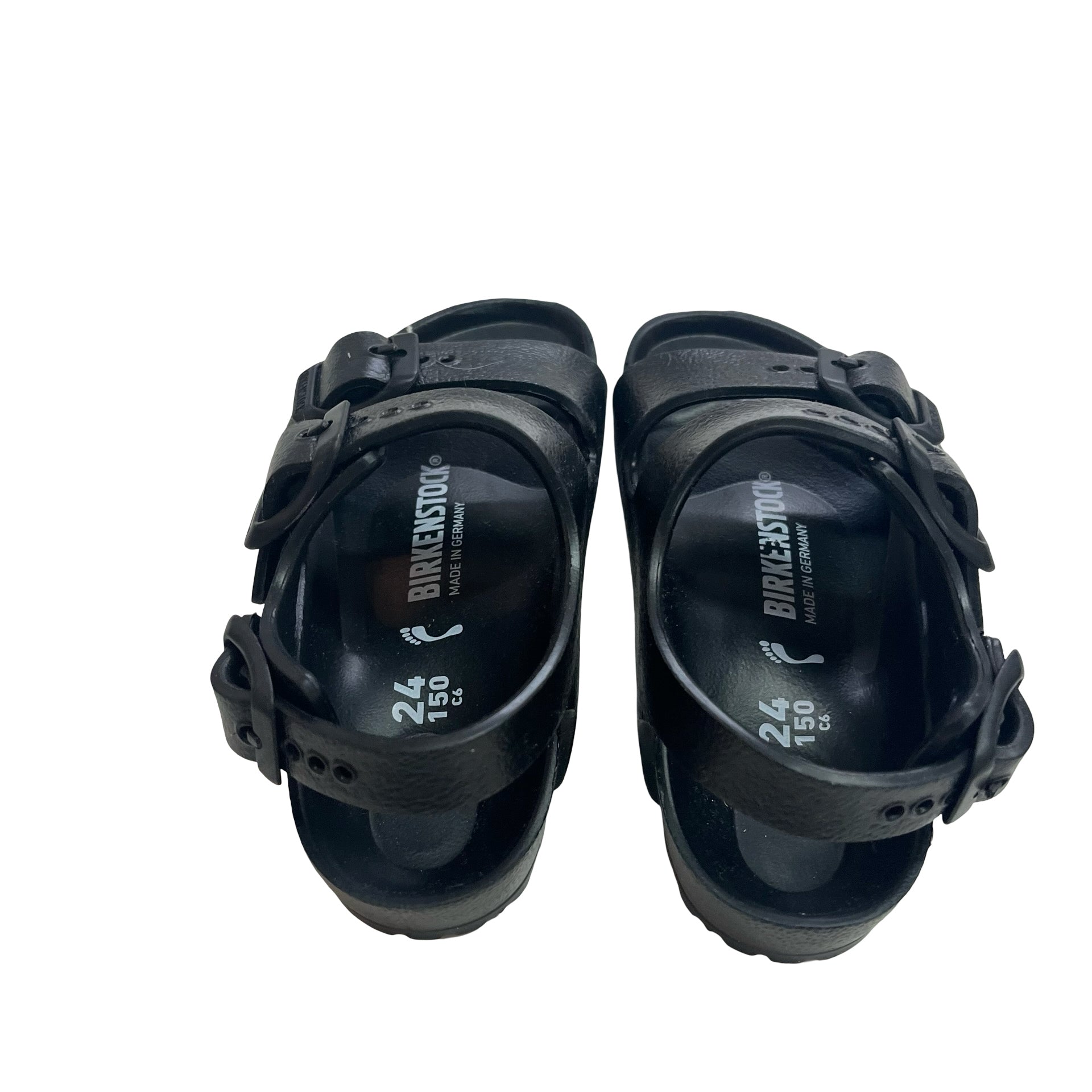 Birkenstock Milano EVA Black Sandals - Size 24 (6-6.5)