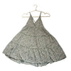 Perimitz Green & Ivory Floral Dress, Sequin Trim - Size 150 (12)