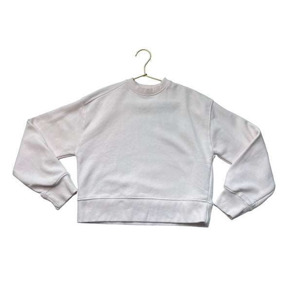 Zara Pale Pink Cropped Sweatshirt - Size 9-10