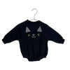 Cat & Jack Black Bat Bubble Romper Bodysuit - Size 18 Mo