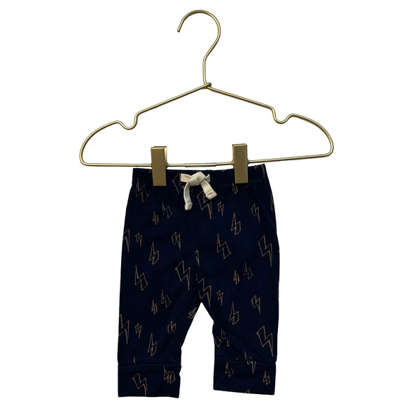 Baby Gap Navy Bolt Pattern Joggers - Size 0-3 Mo
