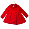 Catherine Malandrino Red Coat, Velour Collar - Size 7