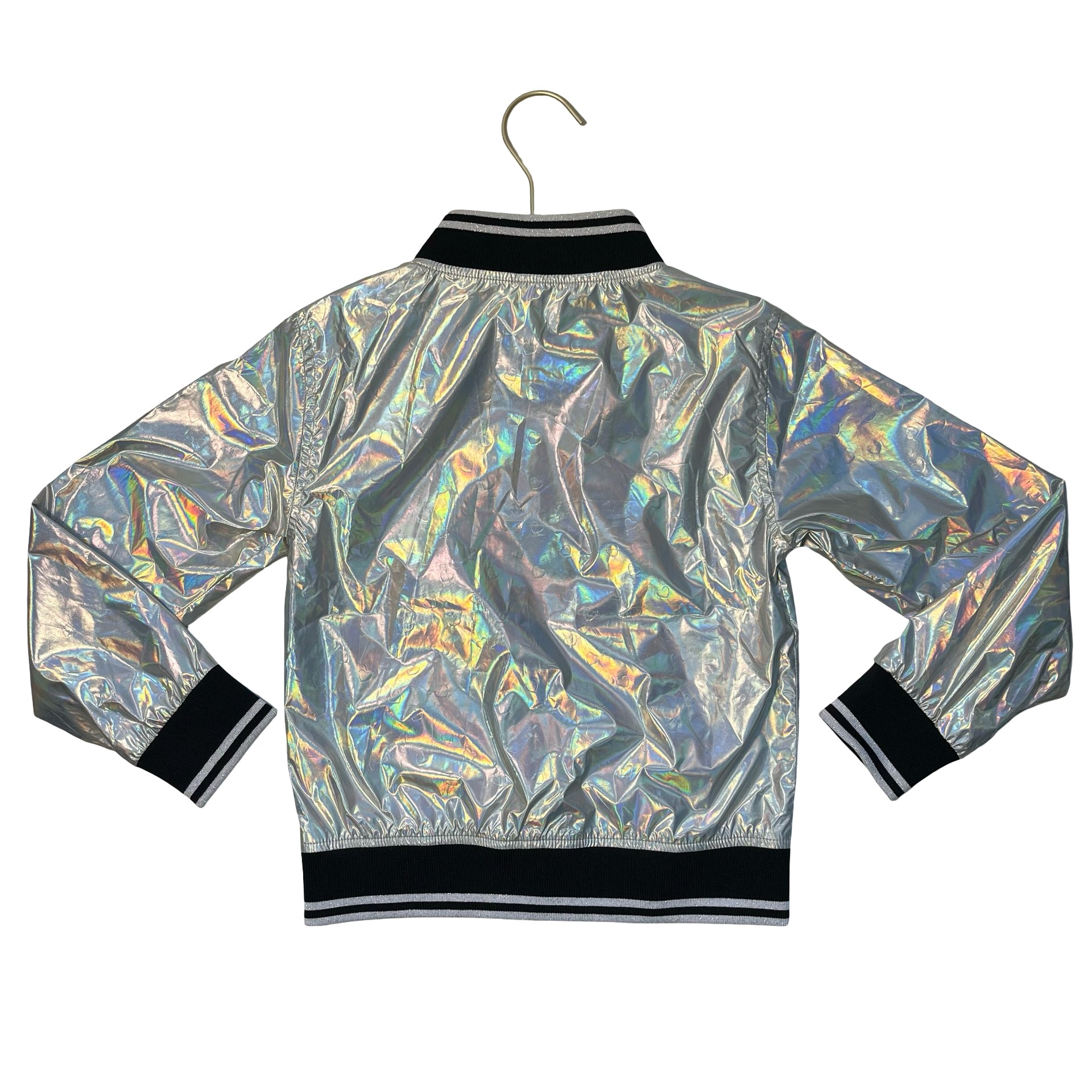 Appaman Silver Metallic Iridescent Lightweight Jacket - Size 7