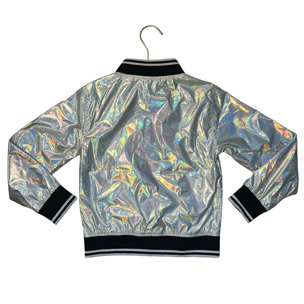 Appaman Silver Metallic Iridescent Lightweight Jacket - Size 7
