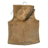 Vineyard Vines Khaki Fluffy Fleece Hooded Vest - Size S 7-8