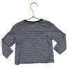 Baby Boden Navy Striped Shirt - Size 6-12 Mo