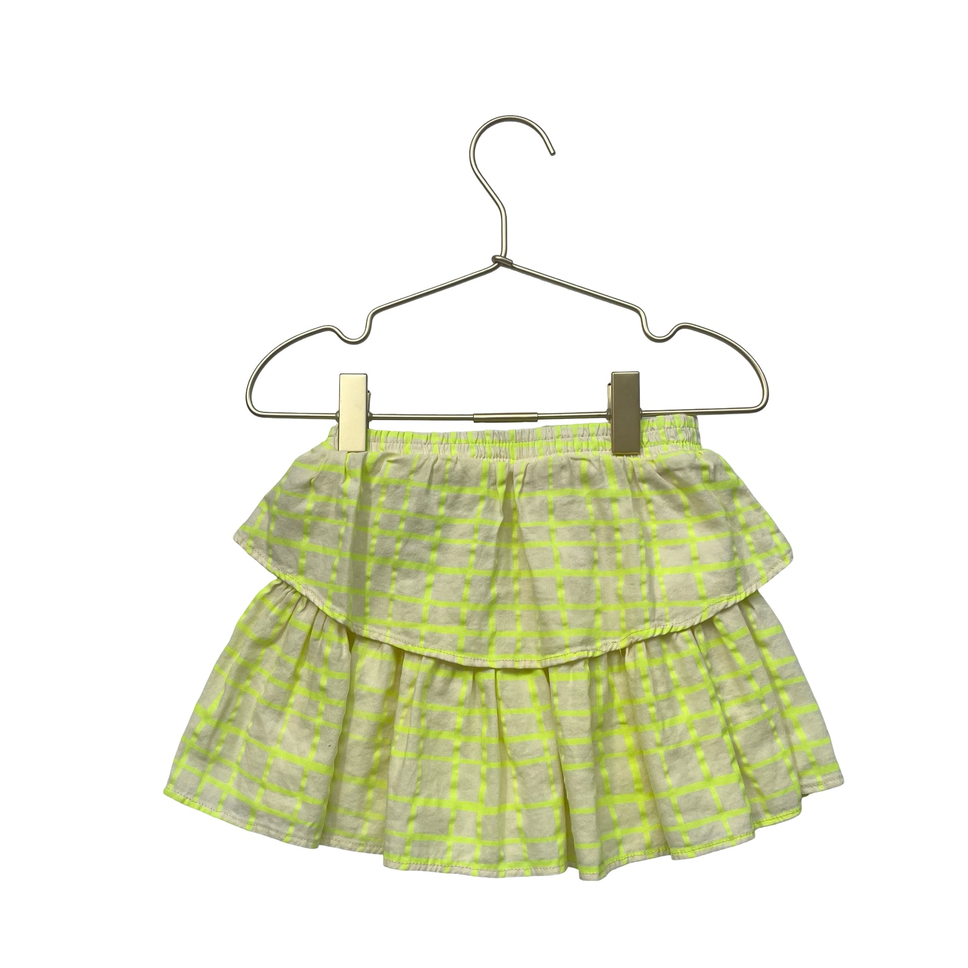 Rockets of Awesome Yellow & Neon Windowpane Skirt - Size 2