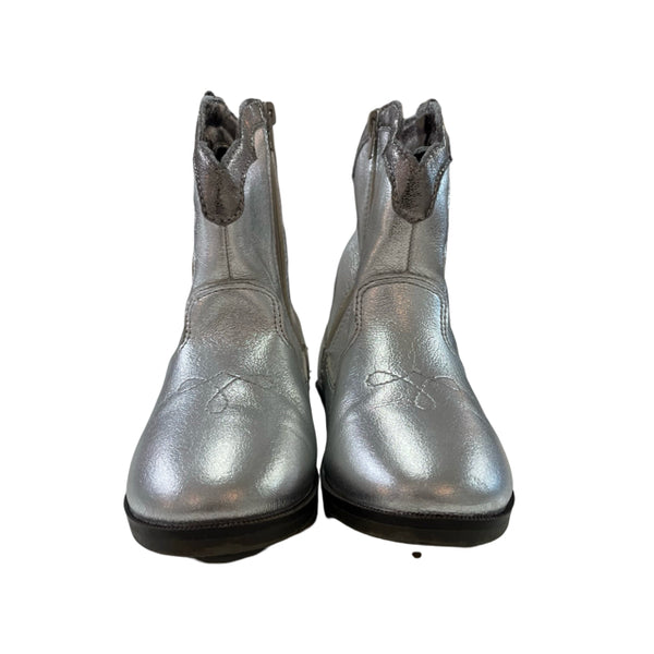 Zara Silver Cowboy Boots - Size 9.5 (26)