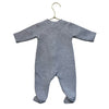 Kissy Kissy Gray Quilted Footed One-Piece - Size 3-6 Mo