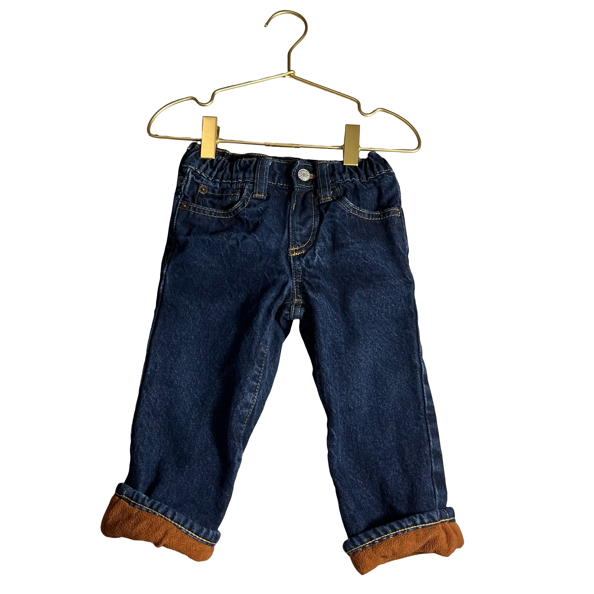 Gap Denim Dark Blue Fleece Lined Jeans - Size 18-24 Months