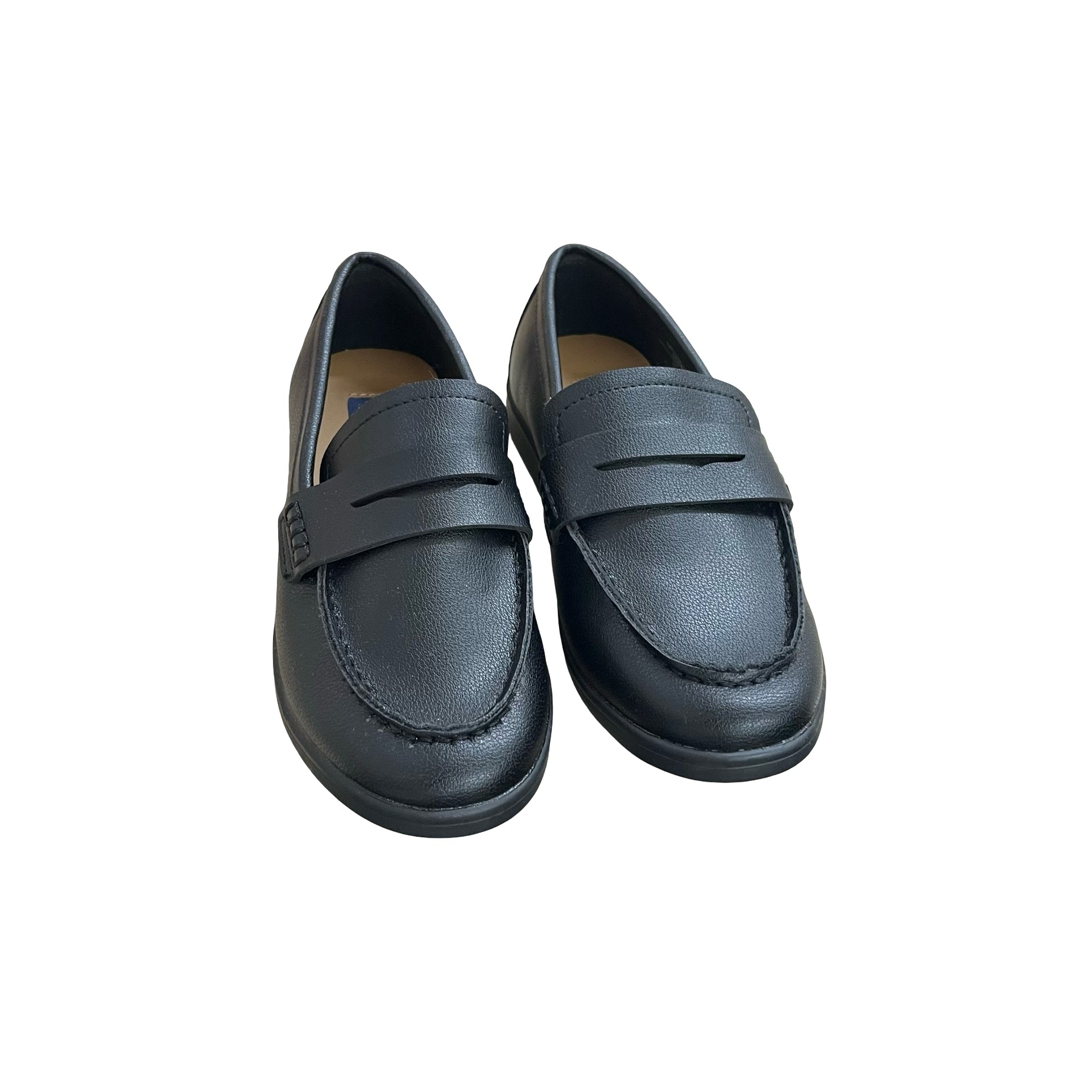 Lands' End Black Leather Loafers - Size 12