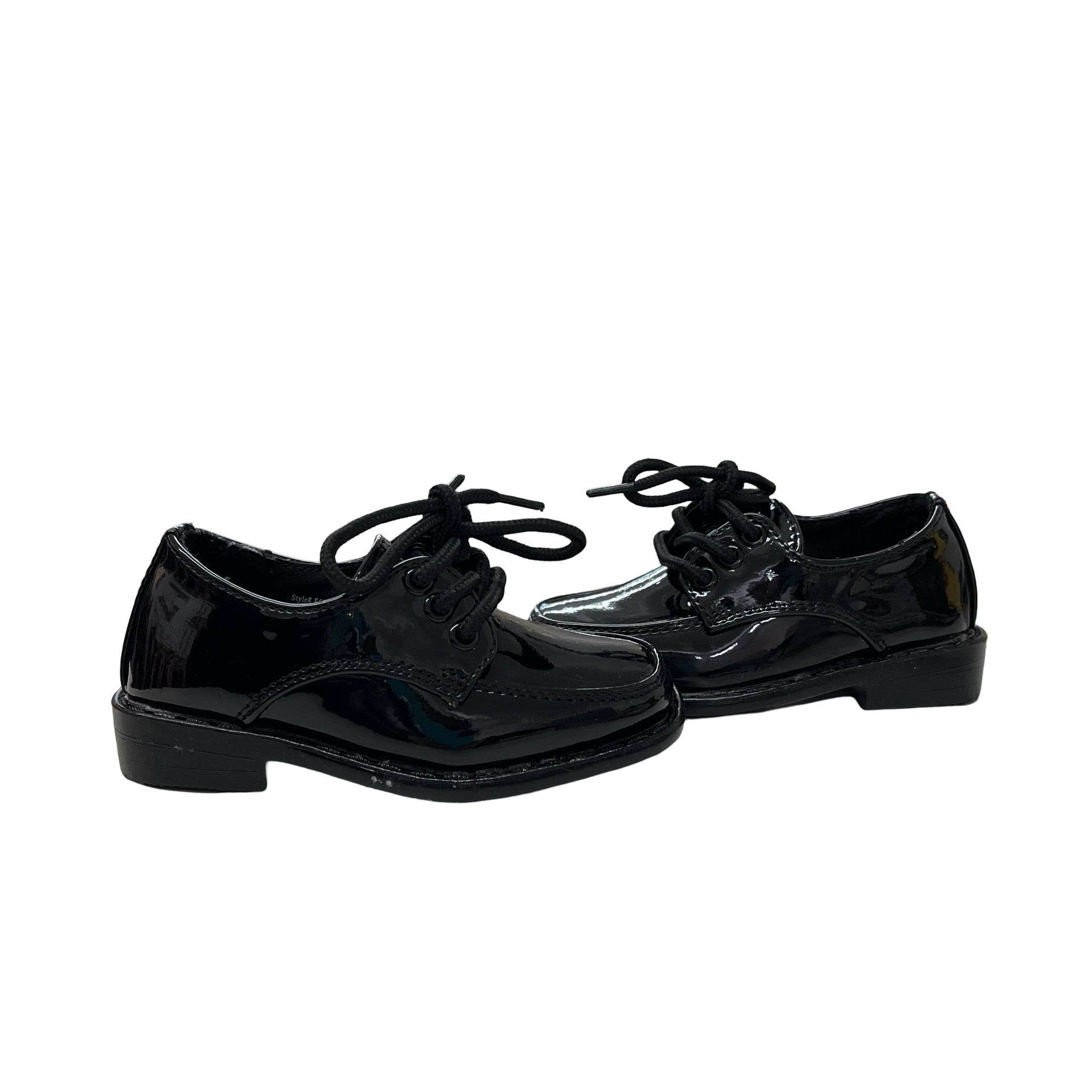 Tip Top Black Patent Tuxedo Shoes in Box - Size 5