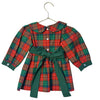 Stitchy Fish Red Plaid Green Sash Dress - Size 12 Mo